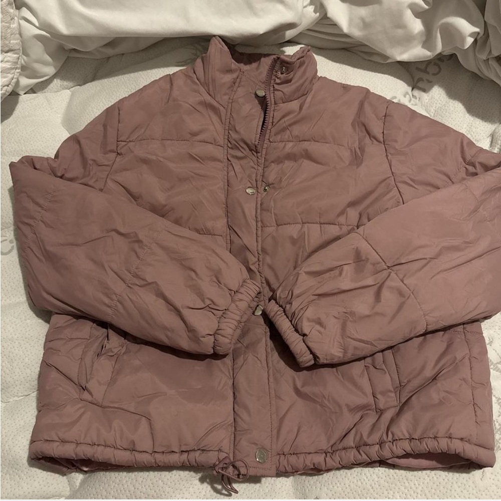 SHEIN Dusty Rose Puffer Jacket